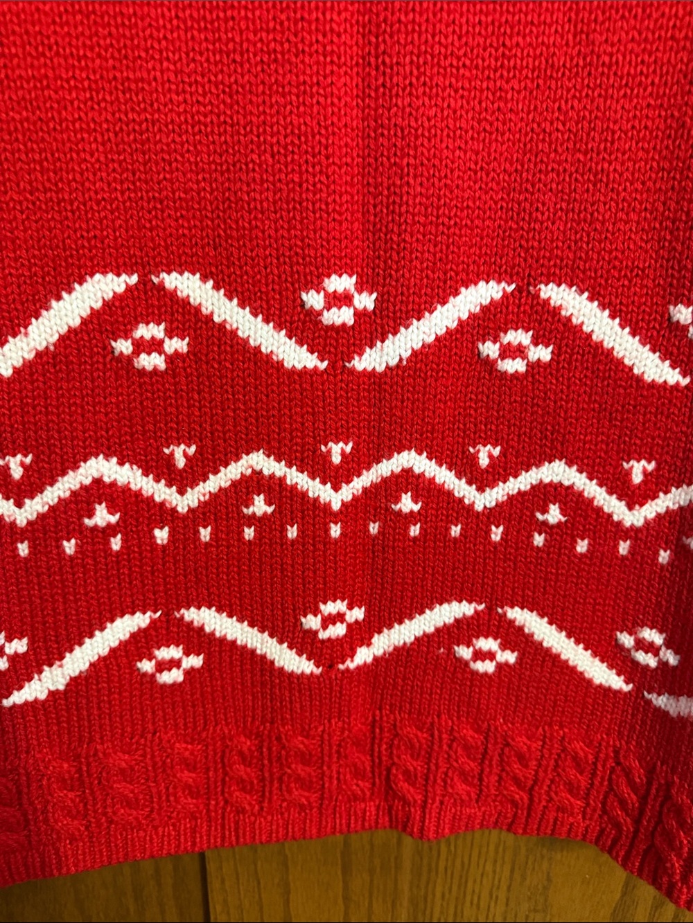 Talbots Red Holiday Dog-Pattern Cardigan Sweater - Picture 10 of 10